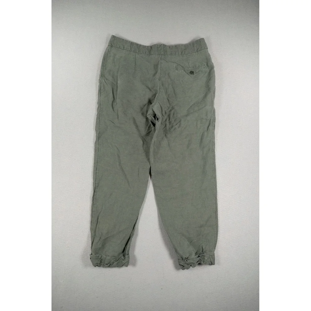 Aritzia Wilfred Allant Pant Linen Lyocell Green Drawstring Size 4